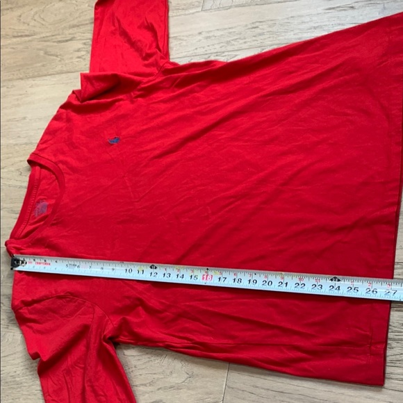 Polo Ralph Lauren Long Sleeve Crew Neck Red T-Shirt Size XL Custom Slim Fit - Picture 5 of 10